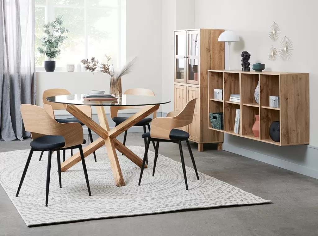 Clearance AGERBY + HVIDOVRE AGERBY Ś119 dąb + 4 HVIDOVRE czarny/dąb