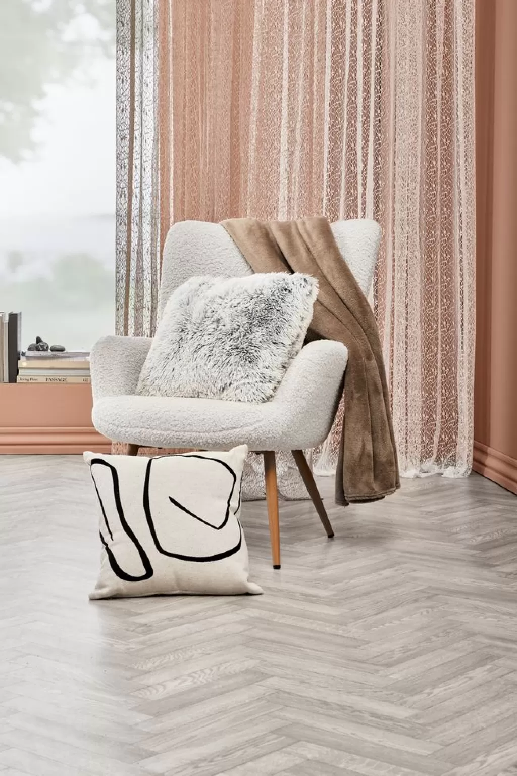 Store DRAGEHODE Koc z polaru 140x200 taupe szarobrązowy