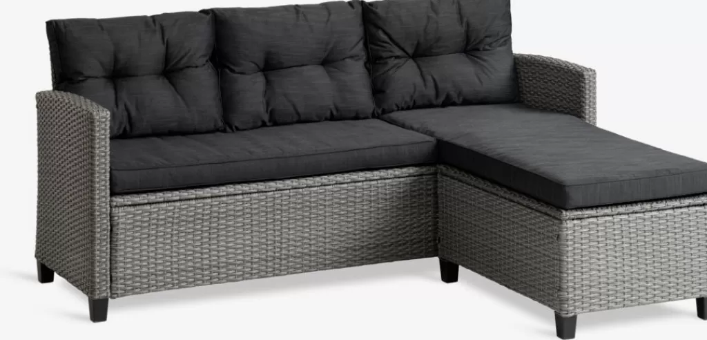 New MORA Sofa wypoczynkowa szezlong 3-miejscowy szary